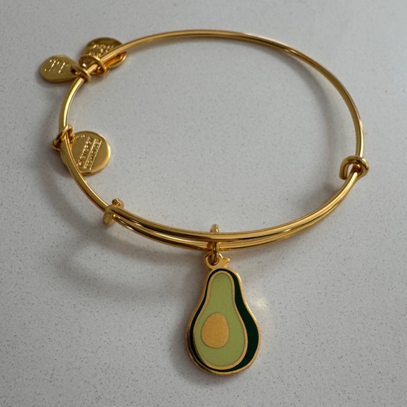 Alex & Ani Gold and Green Beaded Avocado Bracelet Set 🥑 - Picture 2 of 3